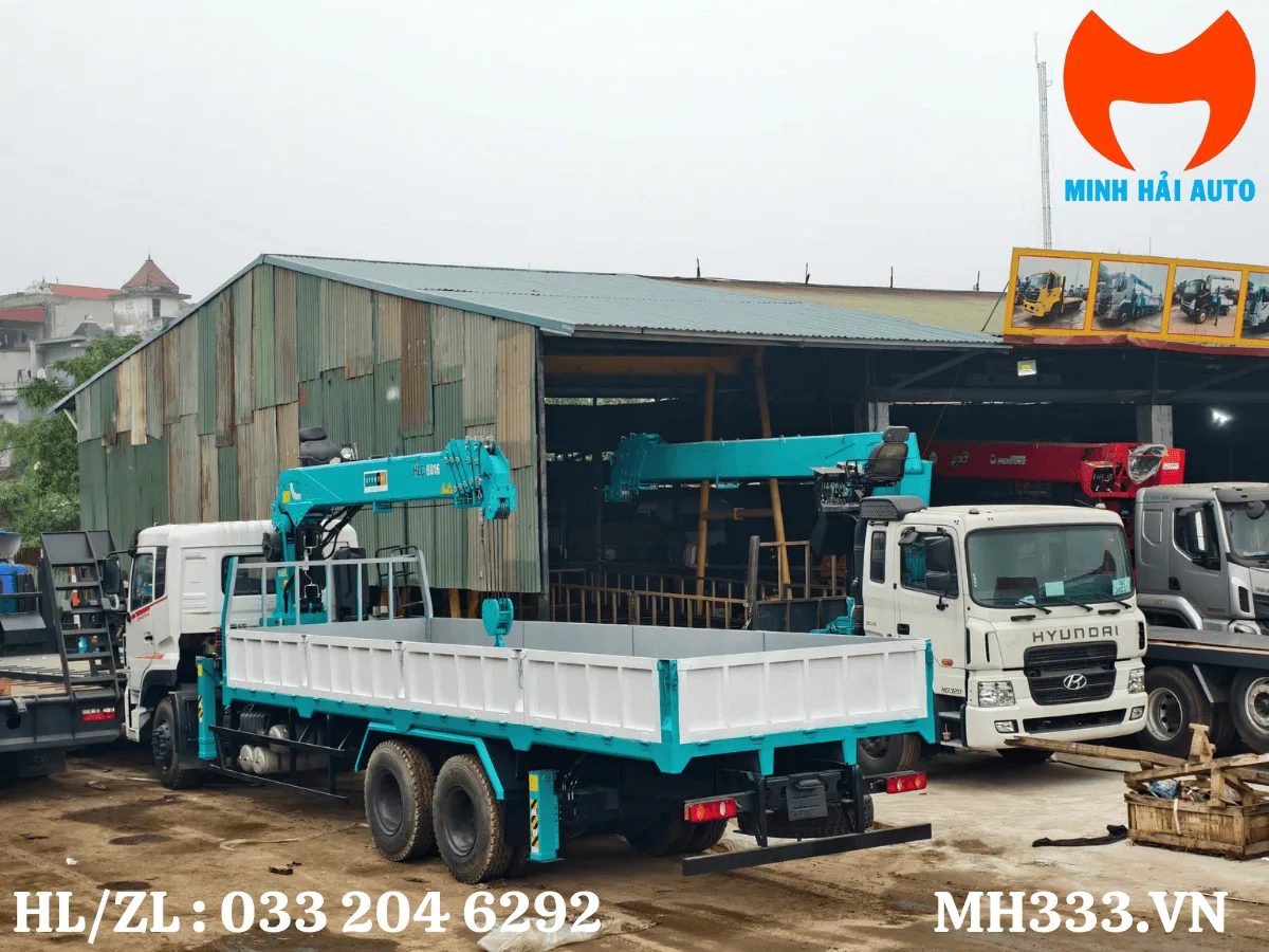 Cẩu Hyundai Everdigm HLC-8016 cần lục giác lắp trên Dongfeng 3 chân