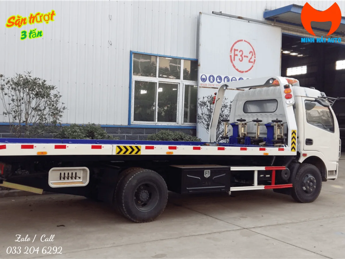 Cụm cơ cấu thủy lực phía sau cabin xe cứu hộ Dongfeng 3 tấn