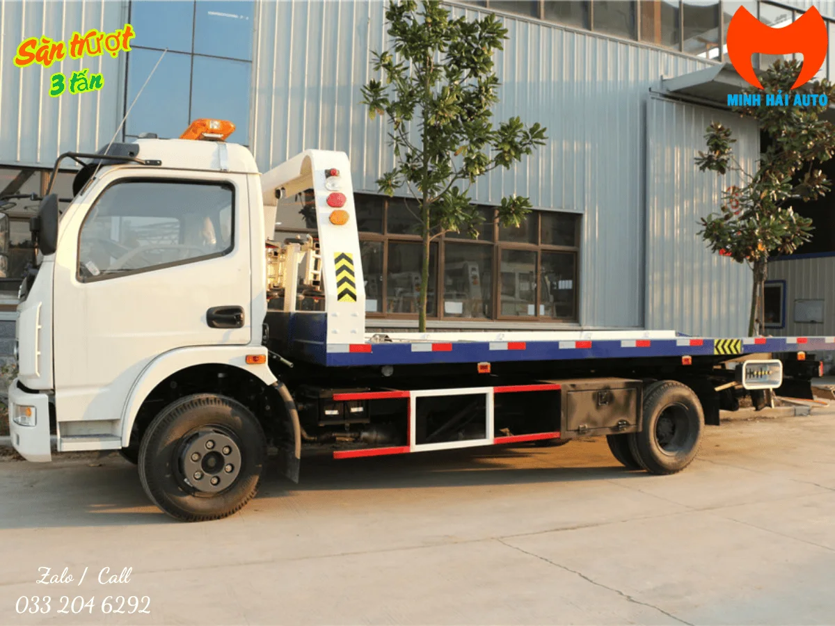 Xe cứu hộ sàn trượt Dongfeng 3 tấn nhìn ngang