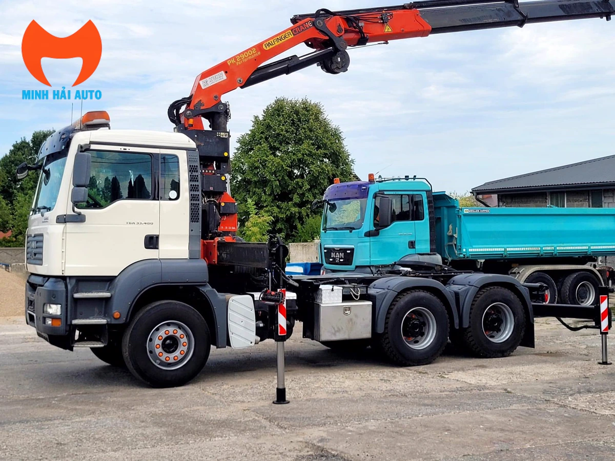 Palfinger PK 29002 Performance vận hành trên đầu kéo MAN TGA