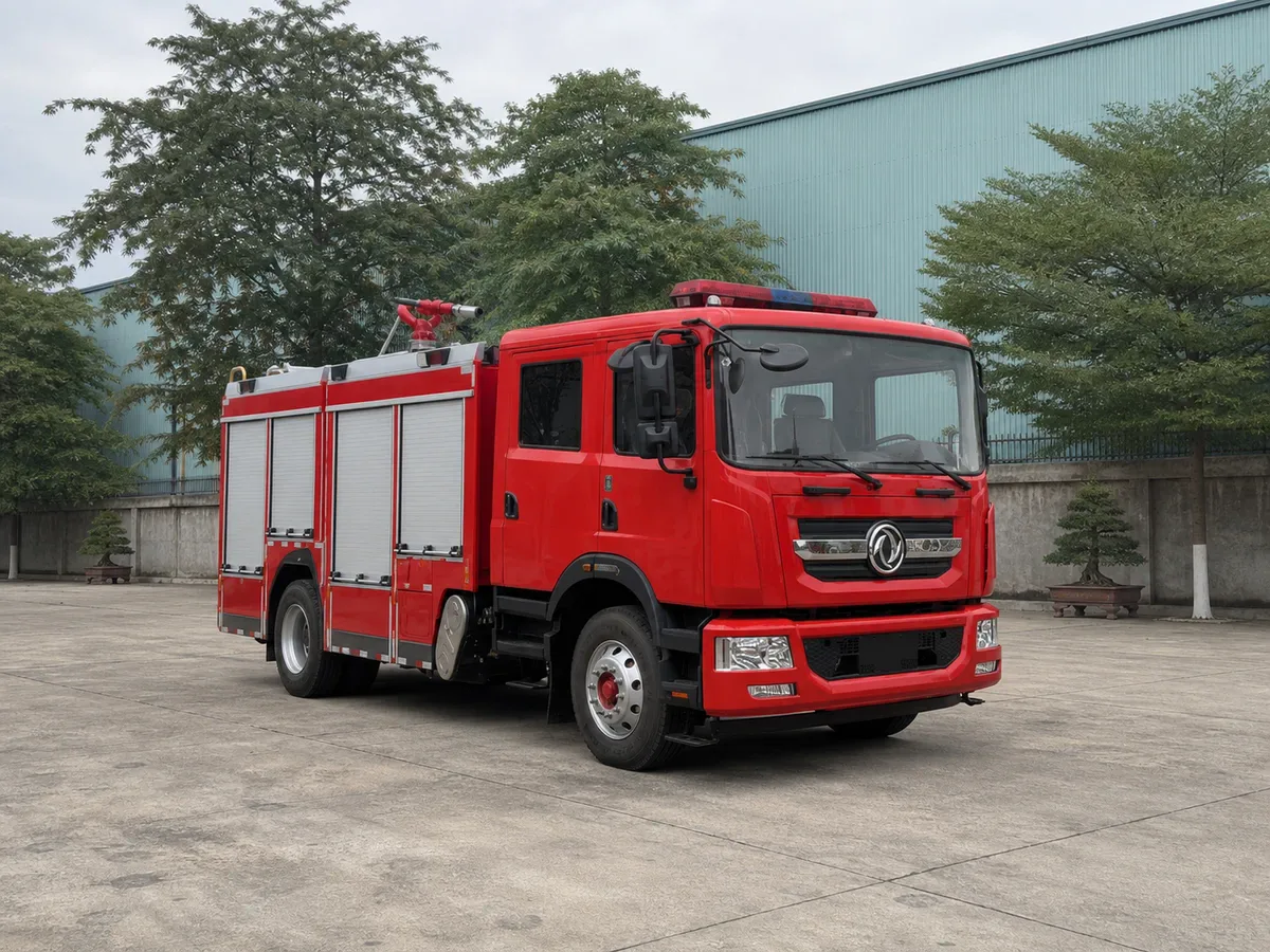 Xe cứu hỏa Dongfeng dung tích lớn với nhiều khoang thiết bị