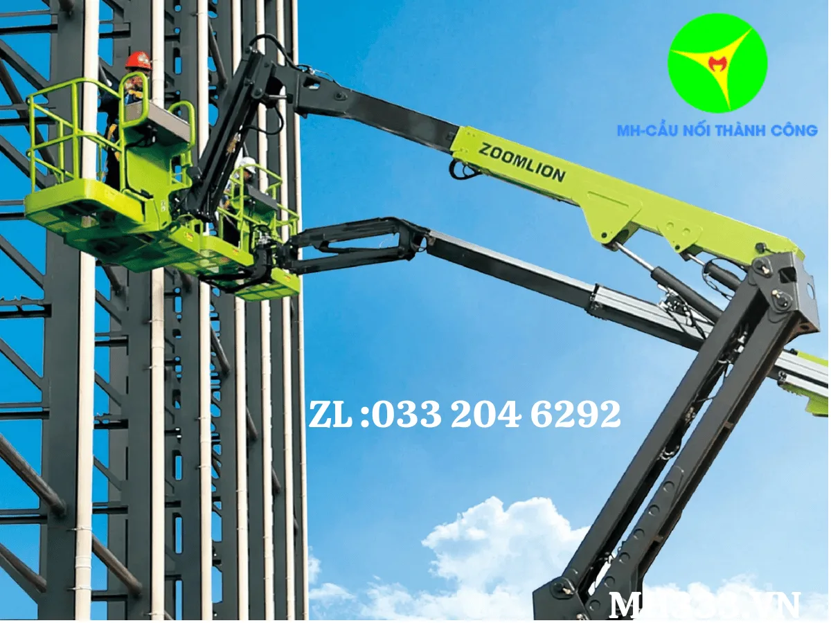 Xe nâng người Z-Boom Zoomlion ZA20JE làm việc trên cao tại công trường